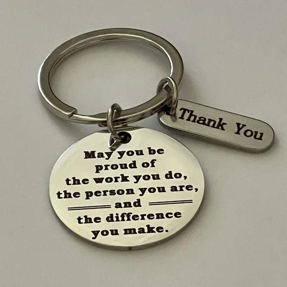 NEW Inspirational Silver Gift Keychain - Picture 2 of 3